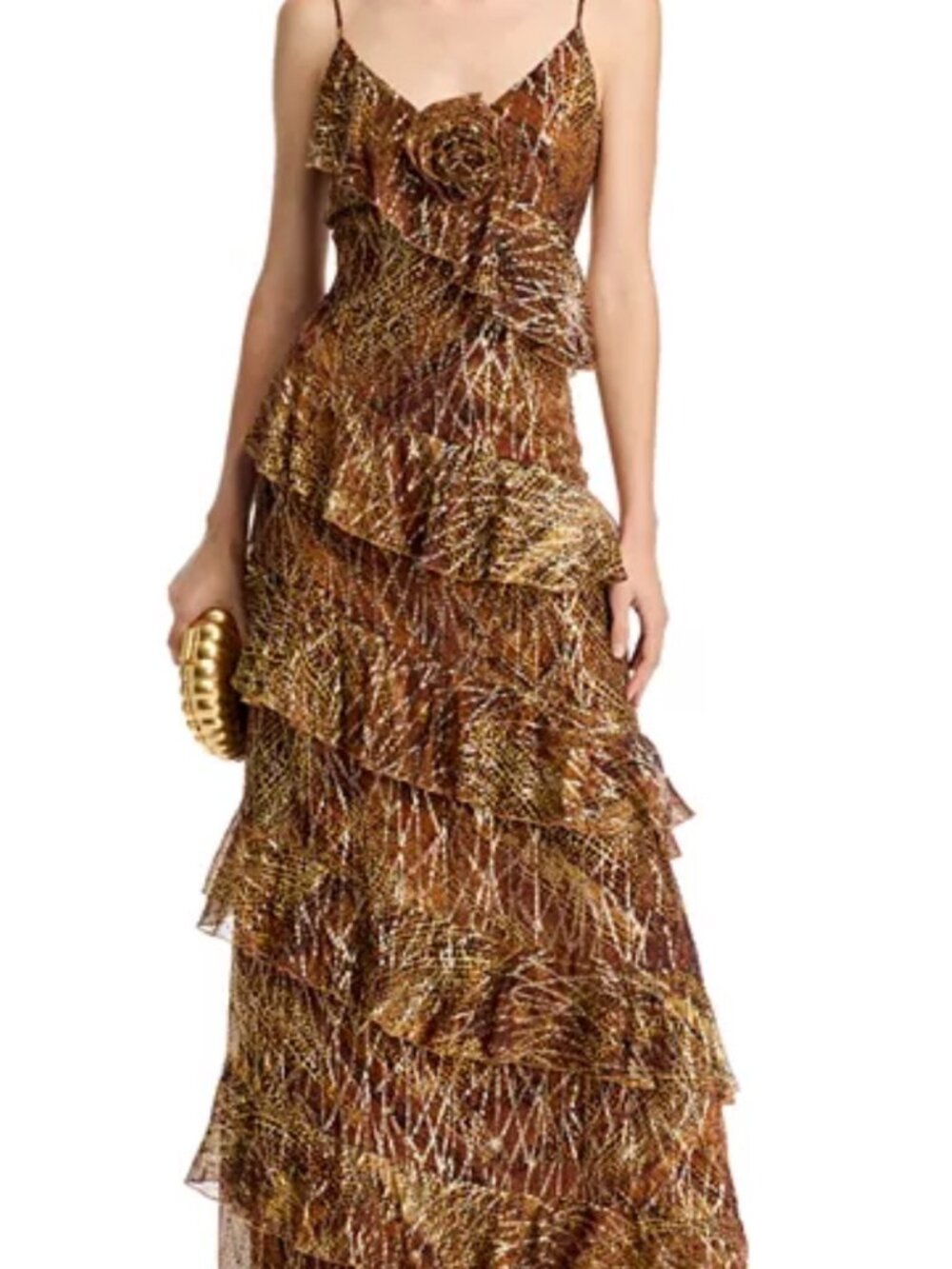 NWT Ramy Brook Aneta Ruffle Gown 8